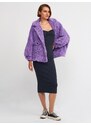 Dilvin 6821 Women Plush Coat Lilac