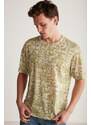 GRIMELANGE Lucas Comfort Ecru / Patterned T-shirt