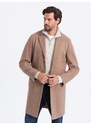 Ombre Men's lightweight single-breasted coat - beige