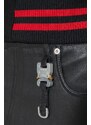 Kožené kalhoty 1017 ALYX 9SM pánské, černá barva, jednoduché