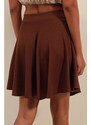 Bigdart 1885 Flare Mini Skirt - Brown