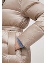 Péřová bunda Hetrego dámská, béžová barva, zimní
