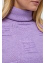 Vlněný svetr Beatrice B dámský, fialová barva, lehký