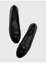Kožené baleríny Tory Burch CAP-TOE BALLET černá barva, 154511-004
