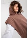 MladaModa 3-dílný komplet mikiny, halenky a tepláků model 76464 barva cappuccino
