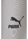 Tréninkové šortky Puma DARE TO šedá barva, s potiskem, high waist