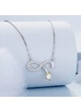 GRACE Silver Jewellery Stříbrný náhrdelník Padající hvězda - stříbro 925/1000, nekonečno