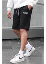 Madmext Black Printed Men's Capri Shorts 5487