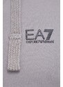 Bavlněná tepláková souprava EA7 Emporio Armani šedá barva