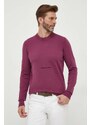 Bavlněný svetr Calvin Klein Jeans fialová barva, lehký