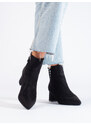 GOODIN Black suede women's boots Shelvt