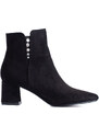 GOODIN Black suede women's boots Shelvt