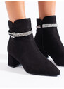 GOODIN Black classic suede women's boots Shelvt