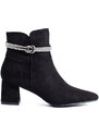 GOODIN Black classic suede women's boots Shelvt