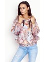 Blue oversize hoodie Cocomore floral prints
