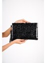 Capone Outfitters Patent Leather Croco Patterned Paris Women's Clutch Bag