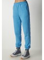 Happiness İstanbul Women's Sky Blue Hooded Raised Tracksuit