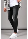 Madmext Straight Leg, Comfortable Cut Men's Black Jeans 6330