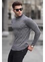 Madmext Anthracite Turtleneck Knitwear Sweater 5785