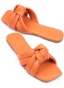 Capone Outfitters Capone Flat Heeled Orange Women's Slippers