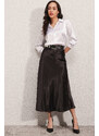 Bigdart 15806 Satin Skirt - Black