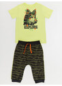 mshb&g Explorer Wolf Boy T-shirt Capri Shorts Set