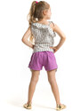 mshb&g Girls' Frilly Shoulder Blouse Gabardine Short Set