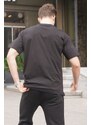Madmext Black Crew Neck Pocket Detailed T-Shirt 6091