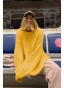 Madmext Mad Girls Yellow Oversize Sweater