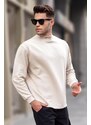 Madmext Beige Half Turtleneck Men's Sweatshirt 5329