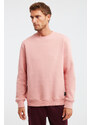 GRIMELANGE Travis Men's Soft Fabric Regular Fit Round Collar Pink Sweatshir