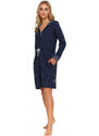 Doctor Nap Woman's Bathrobe SMZ.5241 Navy Blue