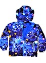 KUGO-Chlapecká zateplená šusťáková bunda Vesmír a Planety modrá