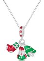 GRACE Silver Jewellery Stříbrný náhrdelník luminiscenční Vánoční romance - stříbro 925/1000