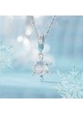GRACE Silver Jewellery Stříbrný náhrdelník Ledová sněhová vločka - stříbro 925/1000