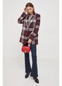 Sako Tommy Hilfiger vínová barva, oversize