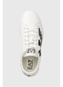 Dětské kožené sneakers boty EA7 Emporio Armani bílá barva