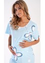 Vienetta Dámská noční košile mateřská Veronika - světle modrá