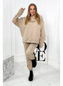 Fashionweek Bavlněný teplákový komplet, zateplená mikina a kalhoty K9575