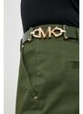 Kožený pásek MICHAEL Michael Kors dámský, zelená barva