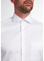 ETERNA Modern Fit bílá neprosvítající košile krátký rukáv Rypsový kepr