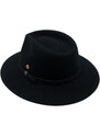 Cestovní nemačkavý voděodolný černý klobouk Mayser - Atlanta Traveller