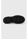 Semišové kotníkové boty Tommy Hilfiger ESSENTIAL SUEDE CHELSEA BOOT dámské, černá barva, na platformě, FW0FW07489