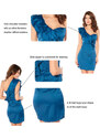 Modré koktejlové šaty