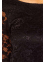 Černé krajkové midi šaty