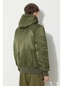 Bunda Alpha Industries MA-1 Hooded pánská, zelená barva, zimní, 158104.257