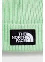 Bavlněná čepice The North Face zelená barva, z husté pleteniny