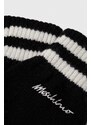 Vlněné rukavice Moschino černá barva