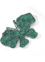 Éternelle Luxusní brož se smaragdovými zirkony Sophia - motýl
