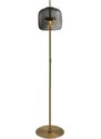 Černo-zlatá skleněná stojací LED lampa Miotto Ardolia 152 cm